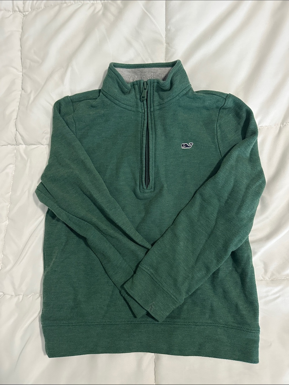 Vineyard Vines Boys Green Quarter-Zip Saltwater Pullover